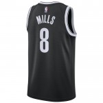 Maillot NBA Brooklyn Nets Patty Mills 8 Nike 2022-23 Icon Edition Noir Swingman - Homme